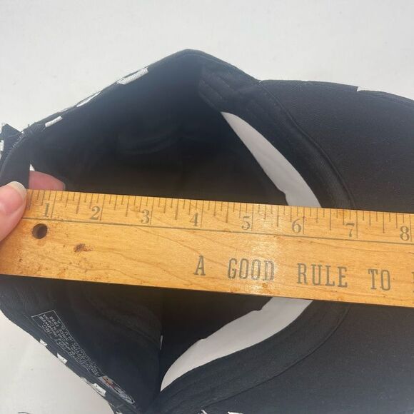 Crown Hat Womens military cadet Baseball Cap Black White Embroidered Cowgirl bli - Picture 4 of 13